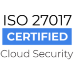 An ISO/IEC 27017 certified badge for Cloud Security, highlighting Sahara Net's adherence to international standards for securing cloud services.